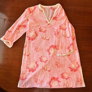 Lilly Pulitzer Pink Koi Fish Tunic / Cover-Up - Size Small